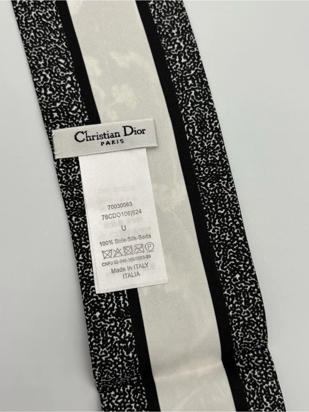 Christian Dior Herbarium Mitzah Silk Scarf Black Dragonfly Botanical